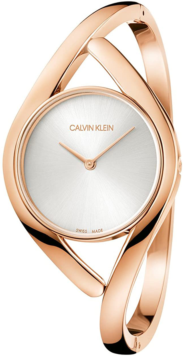 Calvin Klein 99999 Dameur Sølvfarvet/Rosaguldtonet stål –